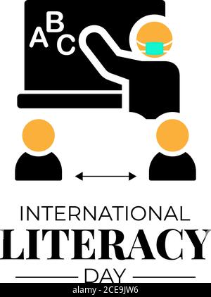Design über International Literacy Day Feier, 8. September. Illustration Vektor. Stock Vektor
