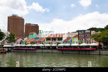 Singapur, Singapur: 07. März 2020. Gebäude am Ufer des Clarke Quay.Alamy Stock Image/Jayne Russell Stockfoto