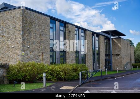 Flourish House, ein hochnachhaltiges Bürogebäude der Aster Group am Cathedral Park, Wells, Somerset Stockfoto