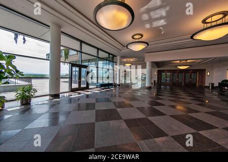 Lobby des Conference Center, Salt Lake City, Hauptstadt und die bevölkerungsreichste Stadt im Bundesstaat Utah, USA Stockfoto