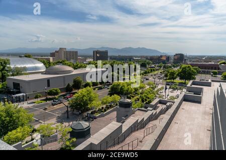Salt Lake City, Hauptstadt und bevölkerungsreichste Stadt im Bundesstaat Utah, USA Stockfoto