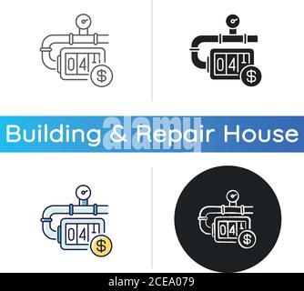 Symbol für die Installation des Zählers Stock Vektor