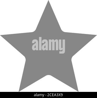 Graues Sternsymbol. Bewertungszeichen. Win-Symbol. Stock Vektor