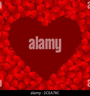 Herzkonfetti. Happy Valentinstag Hintergrund Stock Vektor