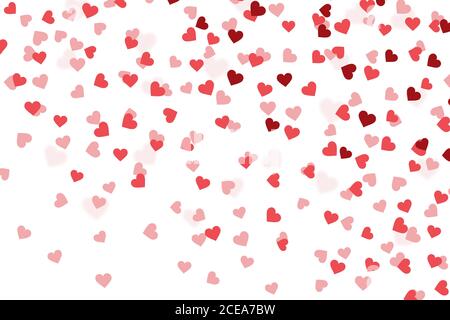 Herzkonfetti. Happy Valentinstag Hintergrund Stock Vektor