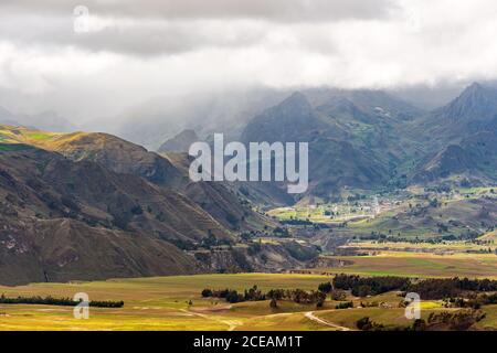 Andengebirgslandschaft, Ecuador. Stockfoto