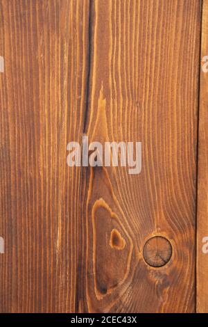 Natürliche Textur Hintergrund verarbeitet dunkles Holz im Freien Stockfoto