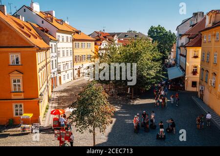 Prag, Tschechische Republik - 27. August 2016 : Kampa Insel Na Kampe Straße Altstadt Platz Stockfoto