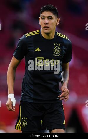AMSTERDAM, NIEDERLANDE - 29. AUGUST: Edson Alvarez von Ajax während des Vorsaison-Spiels zwischen Ajax und Eintracht Frankfurt am 29. August 2020 in Amsterdam, Niederlande. *** Ortsüberschrift *** Edson Alvarez Stockfoto