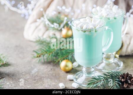 Pfefferminze heiße Schokolade Stockfoto
