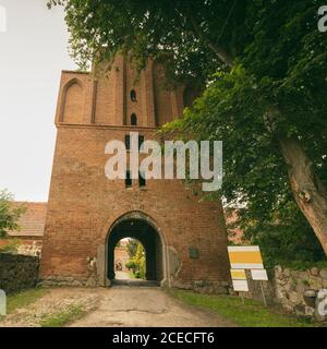 Schloss in Zamek Bierzglowski. Zamek Bierzglowski, Kujawien-Pommern, Polen. Stockfoto