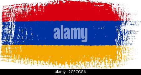 Armenia Flagge Pinselstrich Stock Vektor