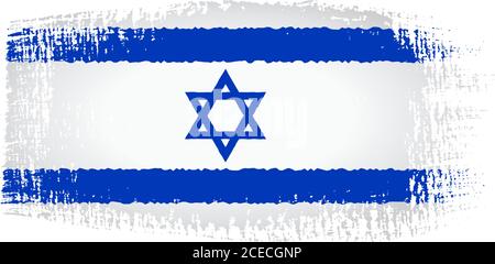 Israel Flagge Pinselstrich Stock Vektor