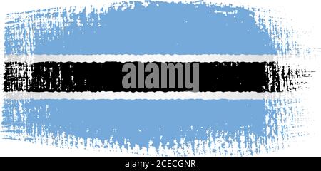 Botswana Flagge Pinselstrich Stock Vektor