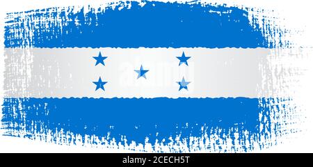 Honduras Flagge Pinselstrich Stock Vektor