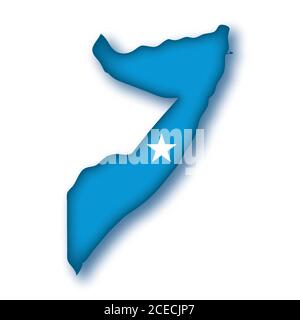 Somalia-Kartenflagge Stock Vektor