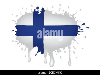 Finnland-Flagge Stock Vektor