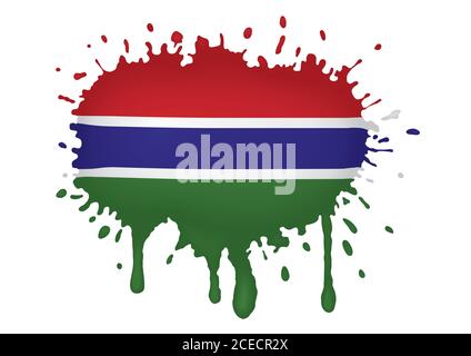 Gambia Flag Skizzen Stock Vektor