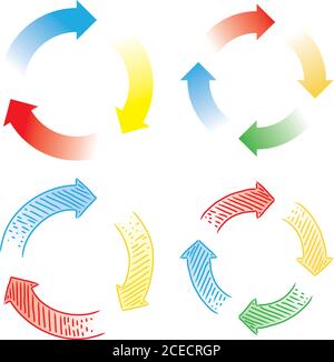 Kreisförmigen Pfeilen Stock Vektor