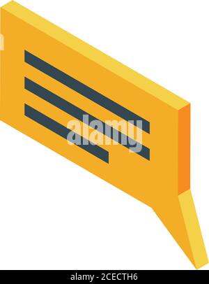 Home Delivery Chat-Symbol, isometrischer Stil Stock Vektor
