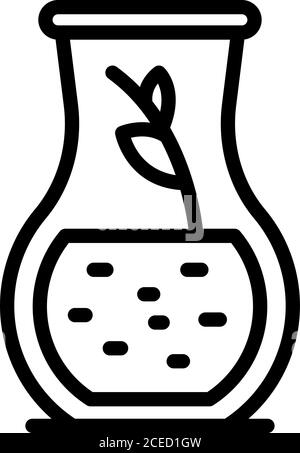 Ätherische Öle Krug Symbol, Umriss Stil Stock Vektor