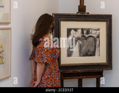 London 1. September 2020 Atelier Picasso im Bastian London vom 3. September bis 31. Oktober 2020. Diese Ausstellung zeigt Picassos Atelier in Cannes als ein immersives Erlebnis innerhalb der Galerie. Kredit: Ian Davidson/Alamy Live Nachrichten Stockfoto