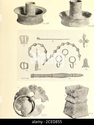 . Lesnes Abbey in der Pfarrei Erith, Kent; wobei der vollständige Bericht der Untersuchungen, architektonische und historische, durchgeführt von der Works Committee der Woolwich Antiquarian Society in den Jahren 1909-1913. KLOSTER LESNES. Platte XXVI.. VERSCHIEDENE OBJEKTE. Stockfoto