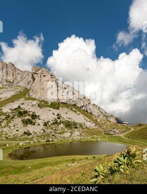 Blick auf den Lac d’Ai, See in der Schweiz Stockfoto