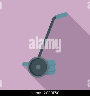 Symbol für den Rasenmäher. Flache Abbildung des Vektorsymbols für den Rasenmäher für das Webdesign Stock Vektor