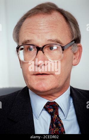 Gareth Williams QC, Vorsitzender des Anwaltsrats 1992 fotografiert in seinen London Chambers. 07. November 1991. Foto: Neil Turner Stockfoto