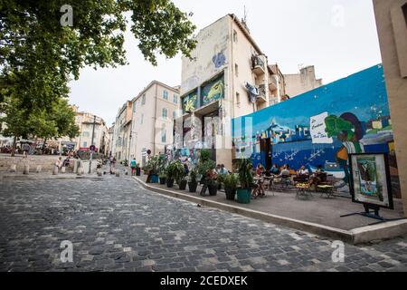 Le Panier Viertel in Marseille Stockfoto