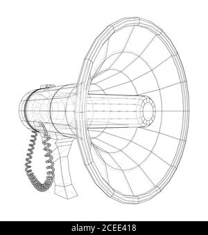 Konzept des Megaphons. Vektor Stock Vektor