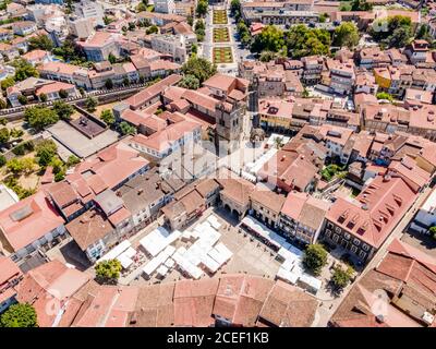 Mittelalterliches Stadtzentrum von Guimaraes, erste Hauptstadt Portugals Stockfoto