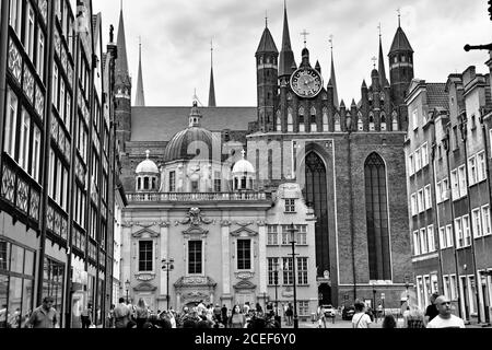 Königliche Kapelle, eine barocke katholische Kapelle in der Hauptstadt und St. Mary Basilica in Danzig, Polen. Stockfoto