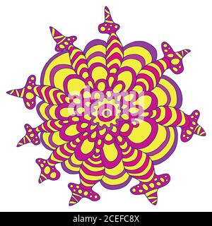 Dekorativ, urig, tropische Blume, isoliertes Element. Stock Vektor