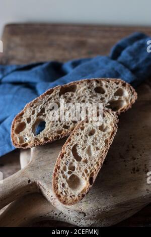 Scheiben Vollkornbrot Stockfoto