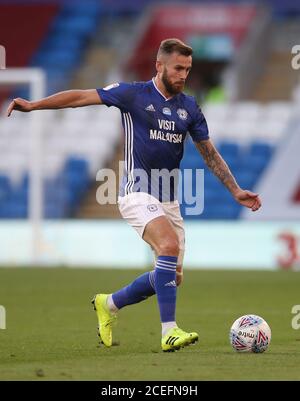 Joe Rulle von Cardiff City während des Play-off-Spiels der Sky Bet Championship im Cardiff City Stadium, Cardiff. Stockfoto