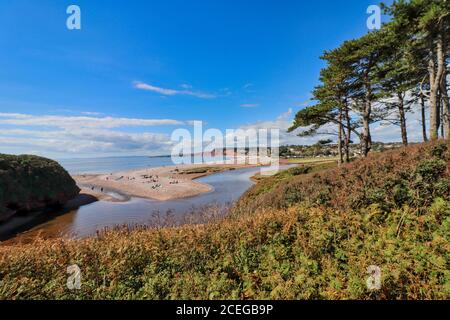 Budleigh Salterton Strand Stockfoto