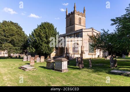 St. Edwards Kirche in der Cotswold Marktstadt Stow auf der Wold, Gloucestershire Großbritannien Stockfoto