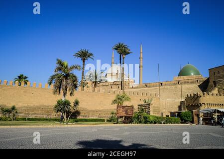 Nahaufnahme des Salah Al-DIN Al-Ayoubi Schlosses in Ägypten Stockfoto