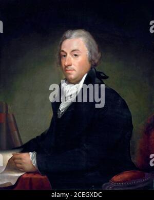 Robert Livingston (1746-1813), Porträt Gilbert Stuart zugeschrieben. Livingston war ein amerikanischer Anwalt, Politiker und Diplomat, war ein Gründungsvater der Vereinigten Staaten und auch Unterzeichner der Lousiana Kauf im Jahr 1803, während US-Minister für Frankreich. Stockfoto