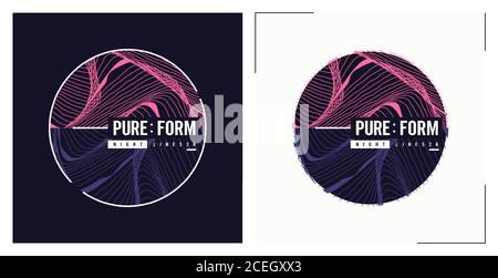 Pure Form T-Shirt Vektor abstraktes Design, Poster, Druck, Vorlage Stock Vektor