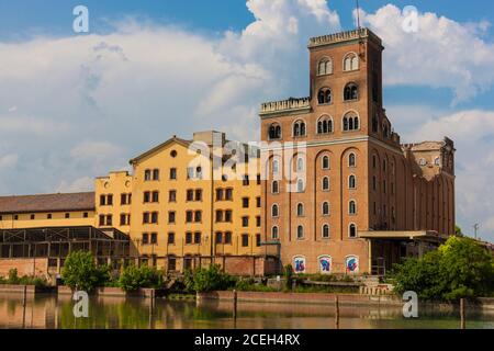 Italien Venetien Silea - Industriearchäologie - Chiari & Forti - Exformer Ölmühle Stockfoto
