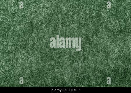 Grün Filz Stoff Textur als Hintergrund. Melange Fuzzy Wolltuch Textur Stockfoto