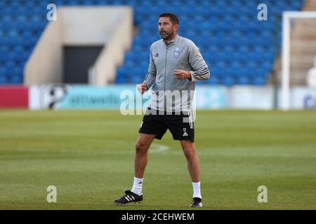 Assistant Manager of Ipswich Town, Stuart Taylor - Colchester United / Ipswich Town, Pre-Season Friendly, JobServe Community Stadium, Colchester, UK - 18. August 2020 nur zur redaktionellen Verwendung. Stockfoto