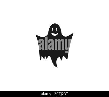 Halloween, Horror, Geistersymbol. Vektor-Illustration, flaches Design. Stock Vektor