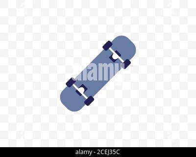 Board, Skateboard-Ikone. Vektorgrafik, flache Ausführung. Stock Vektor