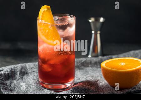 Erfrischender Americano Cocktail mit Orange und Gin Stockfoto