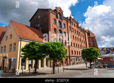 Die Altstadt von Lüneburg, Abtsmühle an der Ilmenau, historisches Hafenviertel, Niedersachsen, Deutschland, Stockfoto