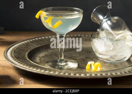 Erfrischender Dry Martini mit Zitronengelb und Wermut Stockfoto